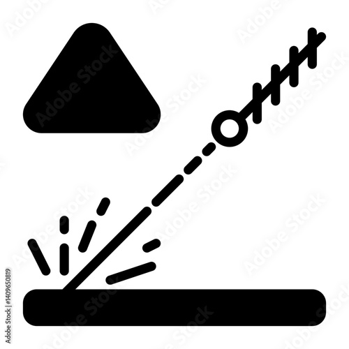 Laser icon, glyph icon style