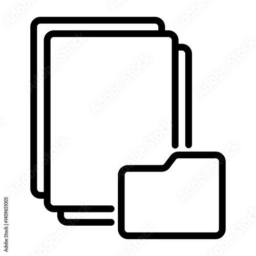 Paper icon, line icon style