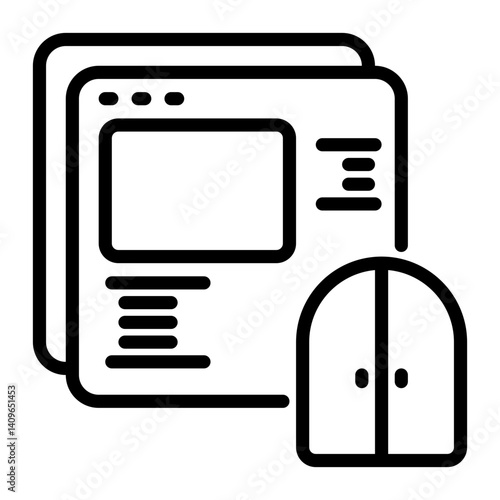 Portal icon, line icon style