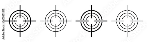 Traget red icon vector. 