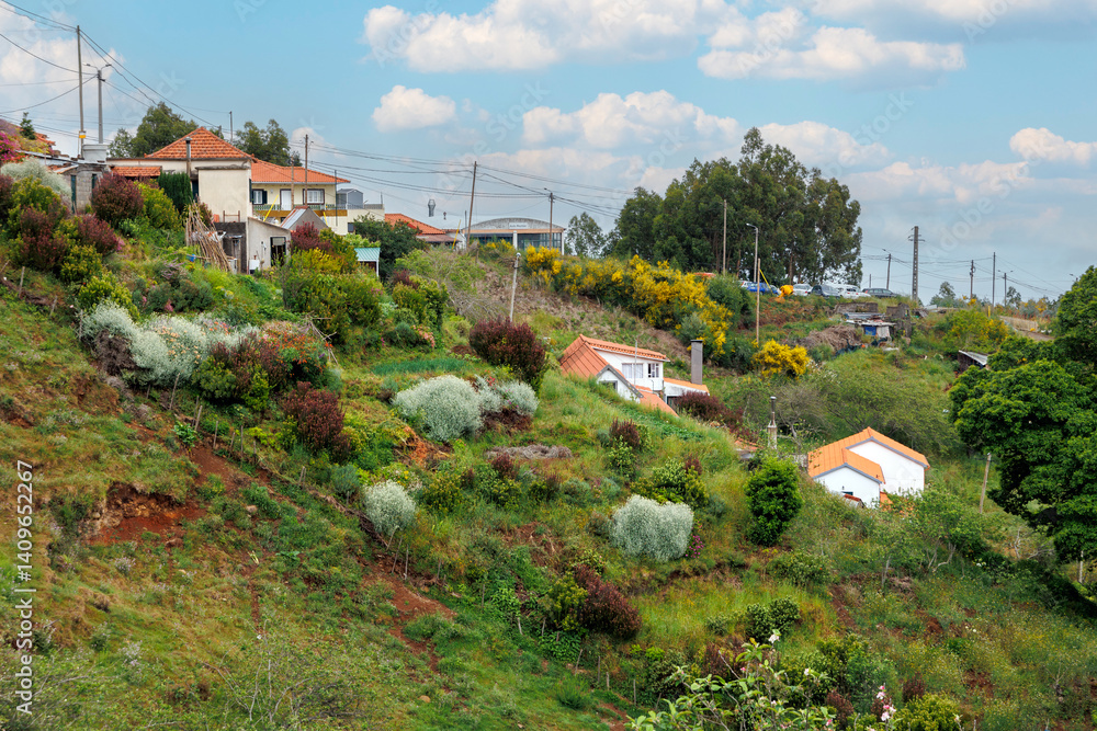Camacha mountainous town in municipality of Santa Cruz, Madeira Island, Portugal