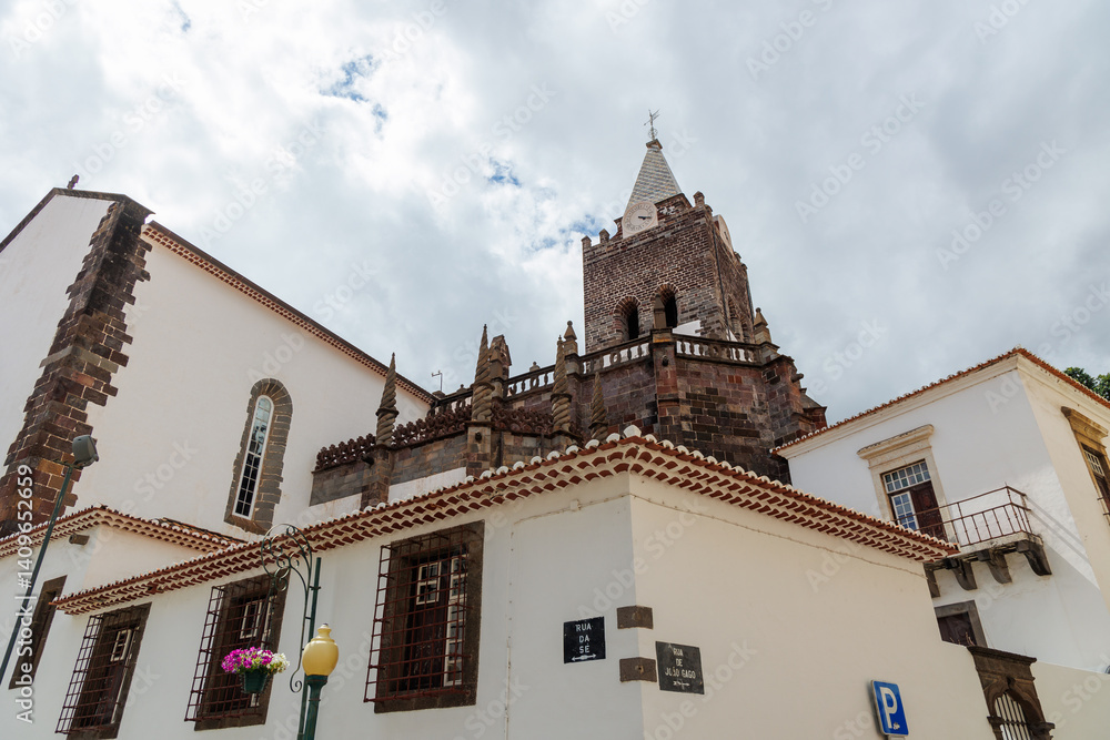 Cathedral of Our Lady of the Assumption in Funchal city, capital of Madeira Island, Portugal