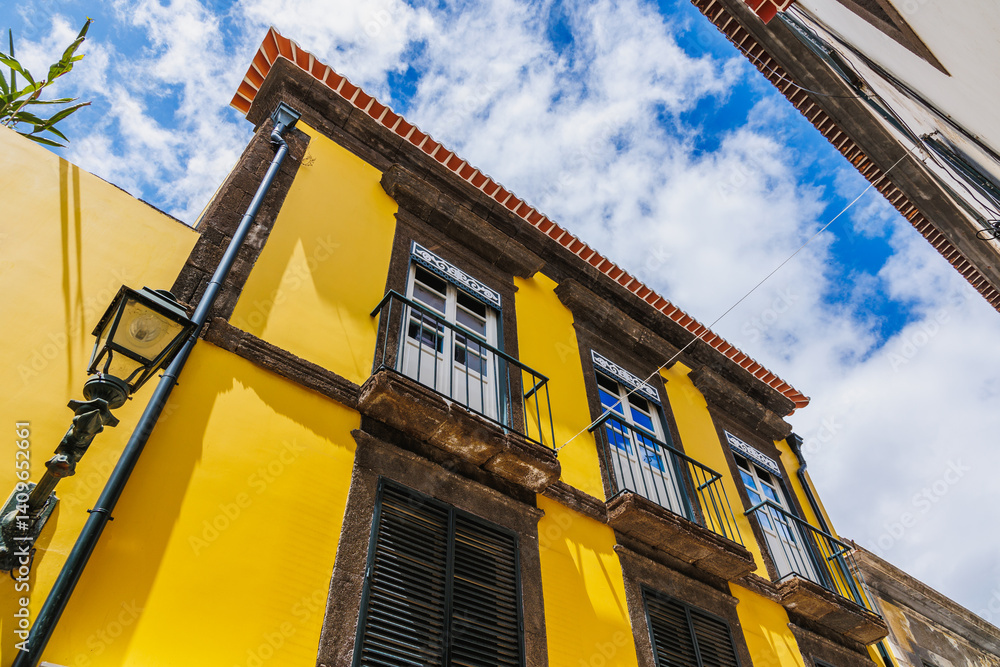 Tenement in Zona Velha - Old Town of Funchal city, capital of Madeira Island, Portugal