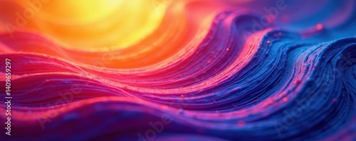 Abstract swirling vibrant color gradient, chaotic dynamic design, colorful background, mix