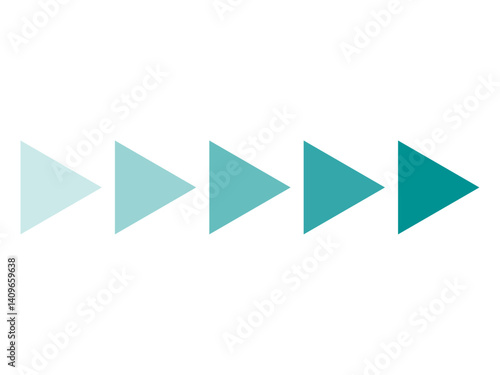 グラデーション連続矢印