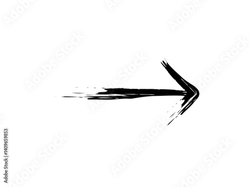 手描き右矢印