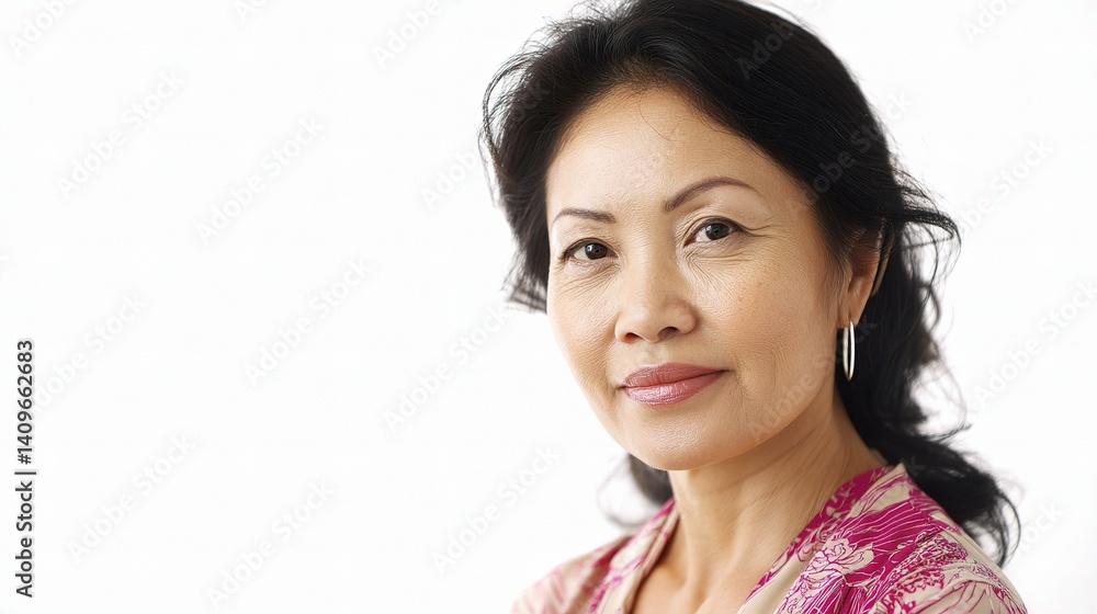 Professional Portrait of Asian Mature Businesswoman in Elegant Style Professional Portrait of Asian Mature Businesswoman in Elegant Style