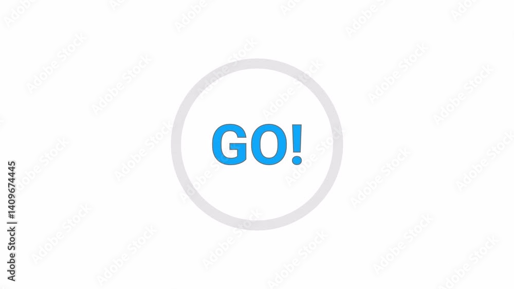 321 go circle countdown animation on white background, 321 go counting down with circle animated. 321 go circle countdown animation on white background, 321 go counting down with circle animated.