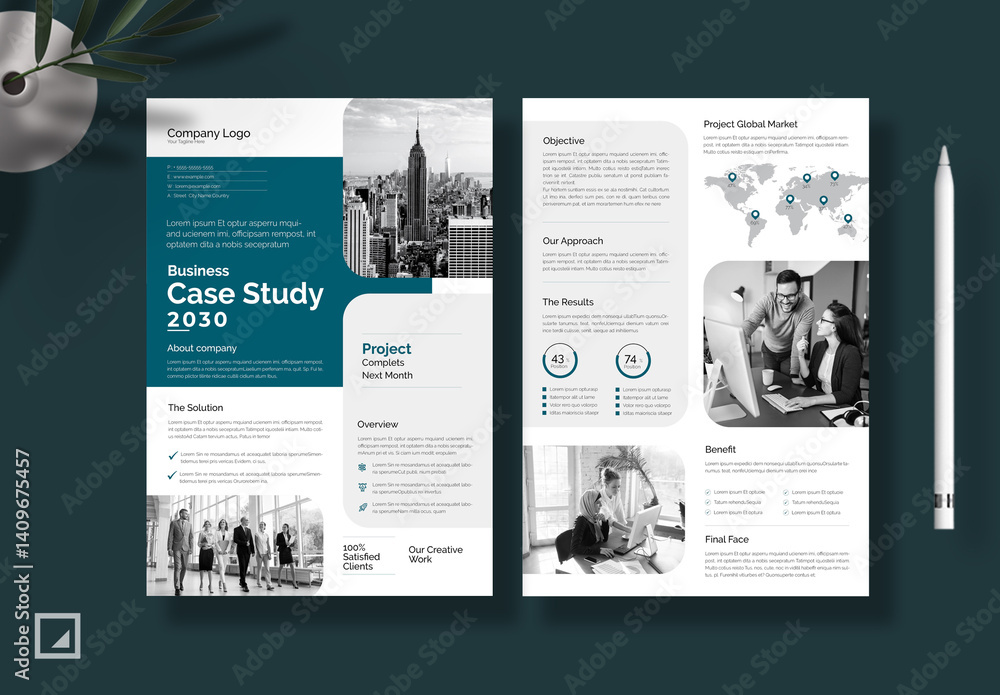 Business Case Study Layout Stock Template | Adobe Stock