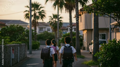 Wallpaper Mural 夏の通学路の帰り道 Torontodigital.ca