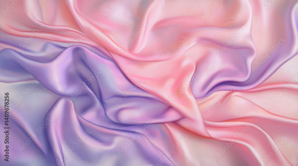 Fototapeta premium Soft Pink and Purple Draped Fabric Texture