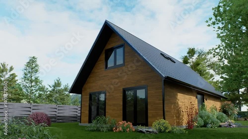 Wallpaper Mural Exterior of a simple house.  Torontodigital.ca