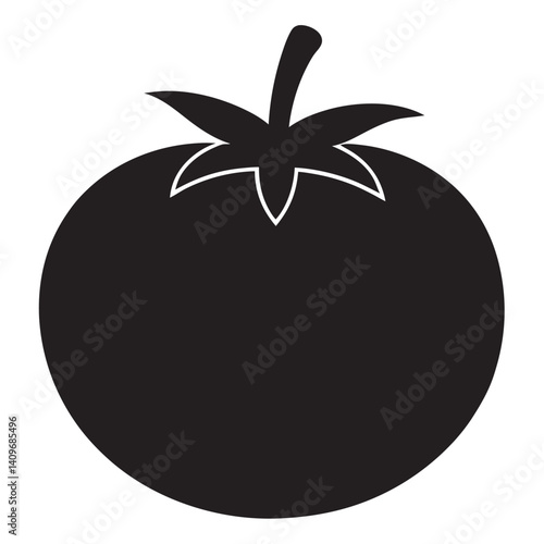 Vector of illustration tomato Silhouette