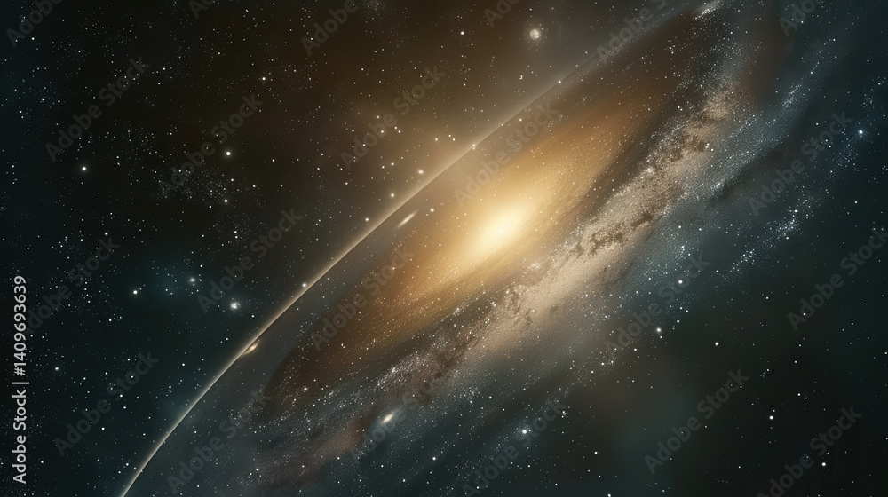 Fototapeta premium Spiral Galaxy in Deep Space