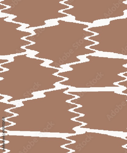 modern abstract pattern for design, mosaic, kaleidoscope, embroidery and knitting.Seamless background.Pixel graphics.