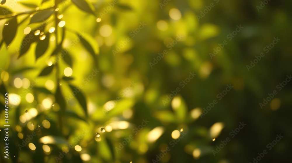 Obraz premium green leaves in sunlight