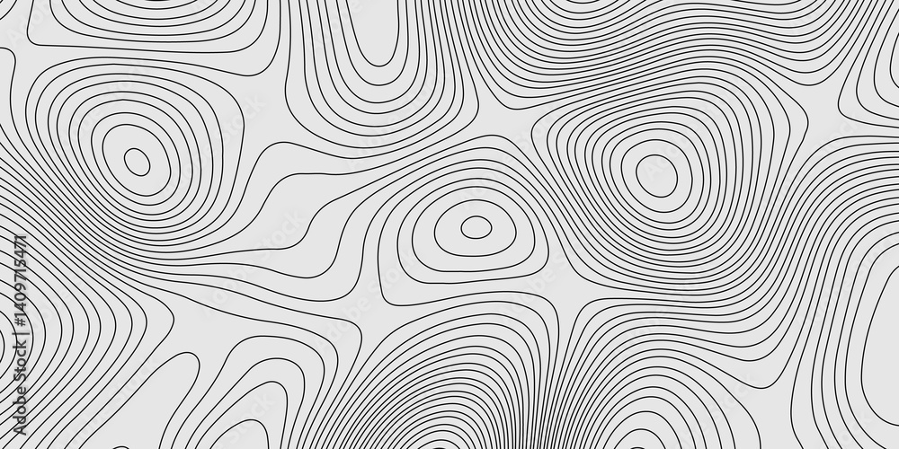 A seamless black and white topographic map pattern featuring stylized contour lines that represent elevation. This vintage-inspired design captures the classic look of outdoor maps with intricate line A seamless black and white topographic map pattern featuring stylized contour lines that represent elevation. This vintage-inspired design captures the classic look of outdoor maps with intricate line