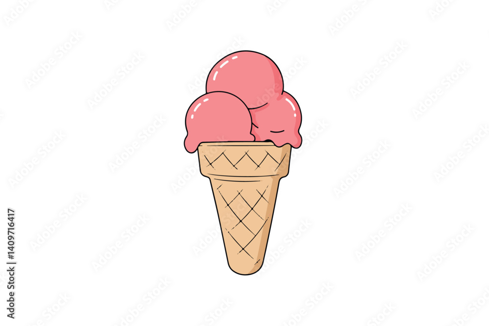 vector illustration of ice cream isolated on white background vector illustration of ice cream isolated on white background