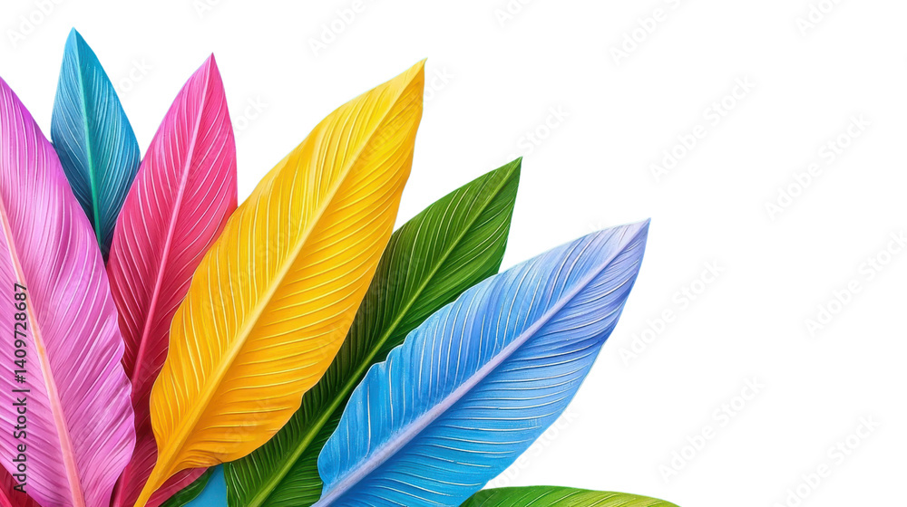 A visually striking abstract composition featuring a captivating array of colorful ethereal feathers in a harmonious and imaginative arrangement A visually striking abstract composition featuring a captivating array of colorful ethereal feathers in a harmonious and imaginative arrangement