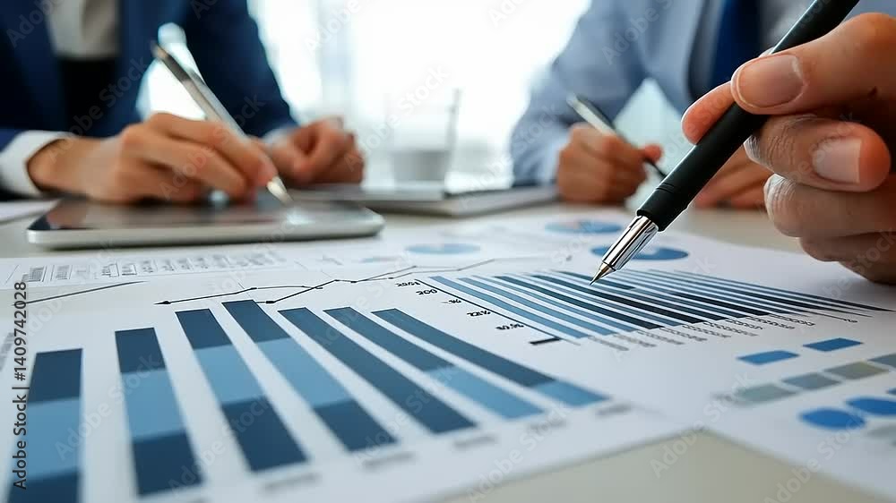 Business meeting discussing financial growth strategies Business meeting discussing financial growth strategies