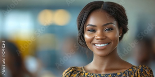 A woman with dreadlocks and gold earrings is smiling for the camera