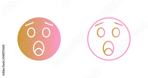 Astonished Face Icon Design