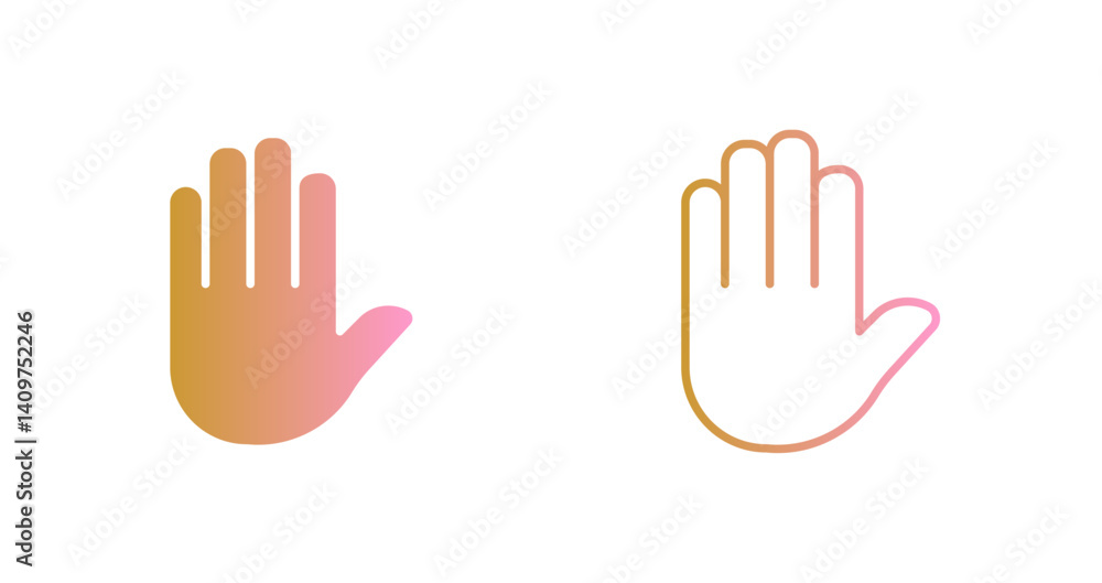 Fototapeta premium Raising Hands Icon Design