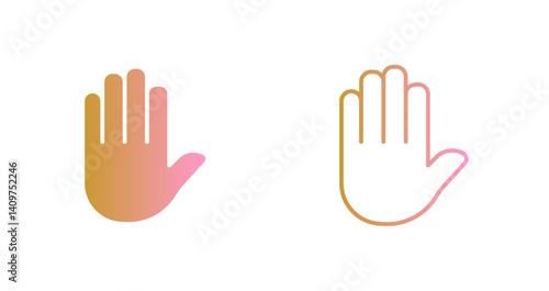 Raising Hands Icon Design