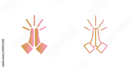Folded Hands Icon Design