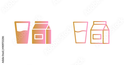 Glass of Milk Icon Design