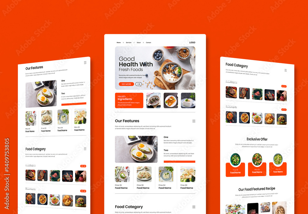foodie email template | unlayer Images High Quality... Modern Food Email Newsletter Template for Restaurants Stock Template ...