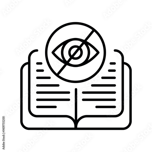 Unsupervised Learning black line icon for digital and print projects.