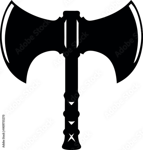 old axe with a horn