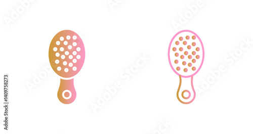 Baby Hairbrush Icon Design