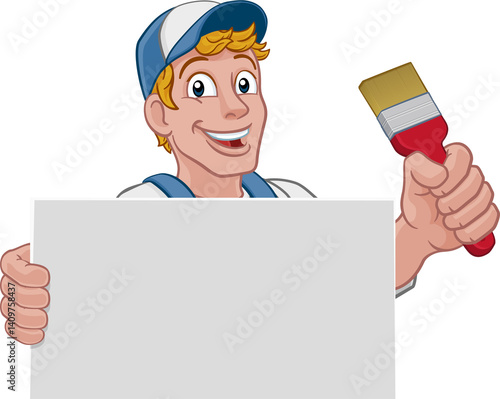 Painter Decorator Paint Bru...