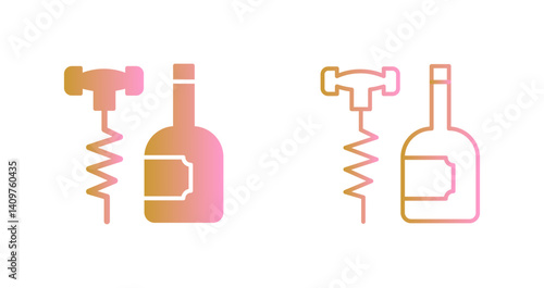 Wine Corkscrew Icon Design