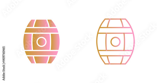 Wine Barrels Icon Design