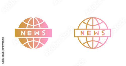 News Globe Icon Design