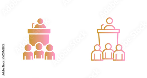 Press Conference Icon Design