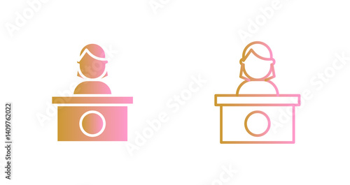 News Anchor Icon Design
