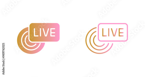 Live Broadcast Icon Design