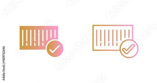 Barcode Check-in Icon Design