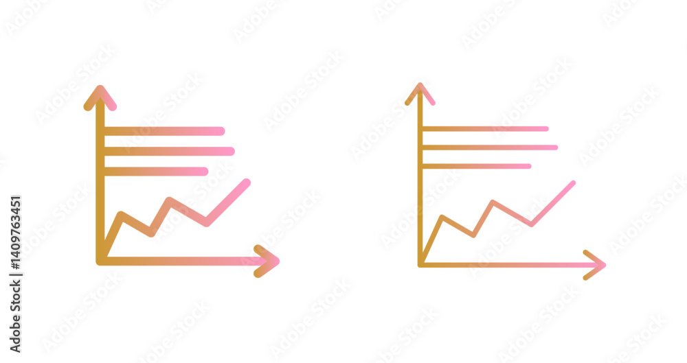 Line Graph Icon Design