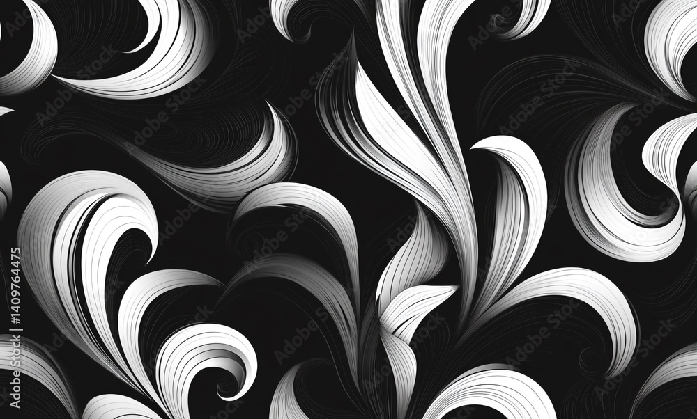 Fototapeta premium seamless pattern with black and white abstract background