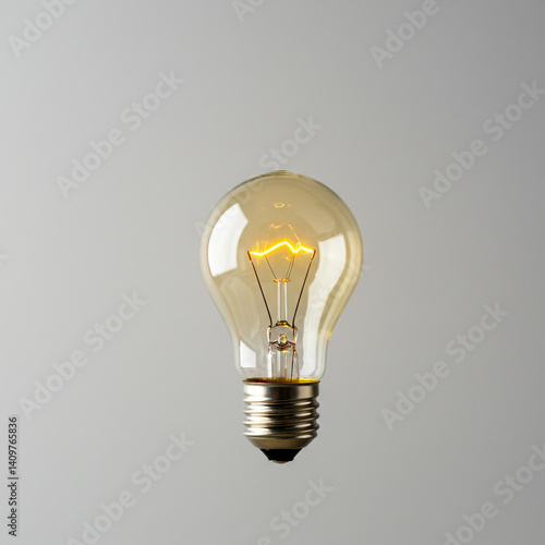 Classic Lit Light Bulb on G...