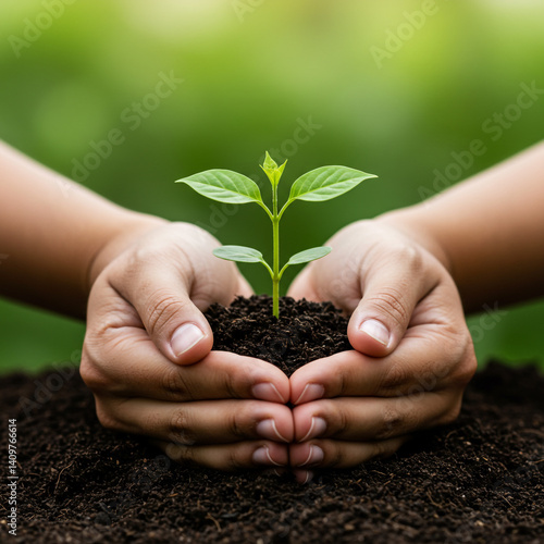 Cupped Hands Holding Small ...