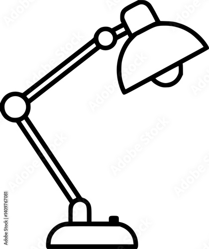 desk lamp icon vector on white background
