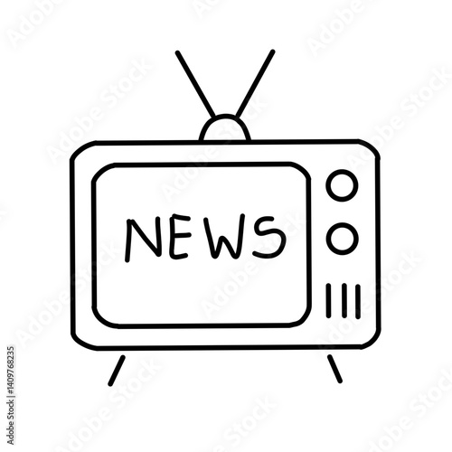 Vector set of news icons. Contains mass media icons