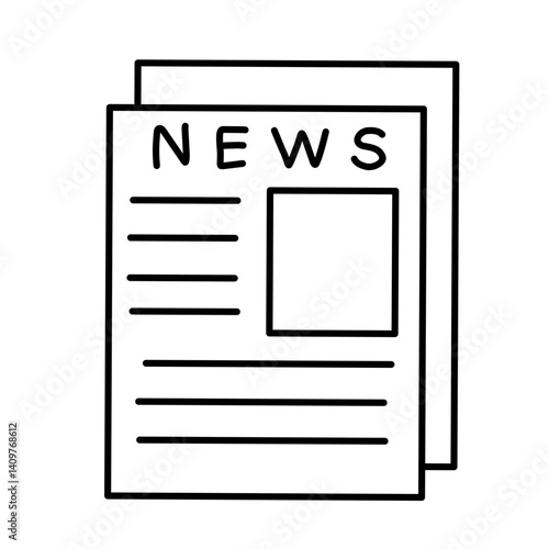 Vector set of news icons. Contains mass media icons