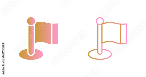 Flagpole Icon Design